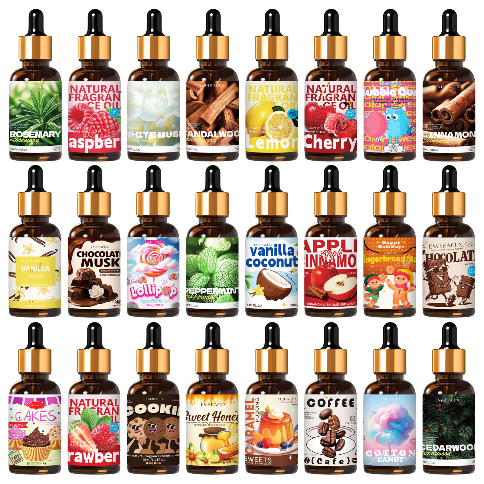 Home Fragrance Gift - 27 type 30ml Essential Oil Long