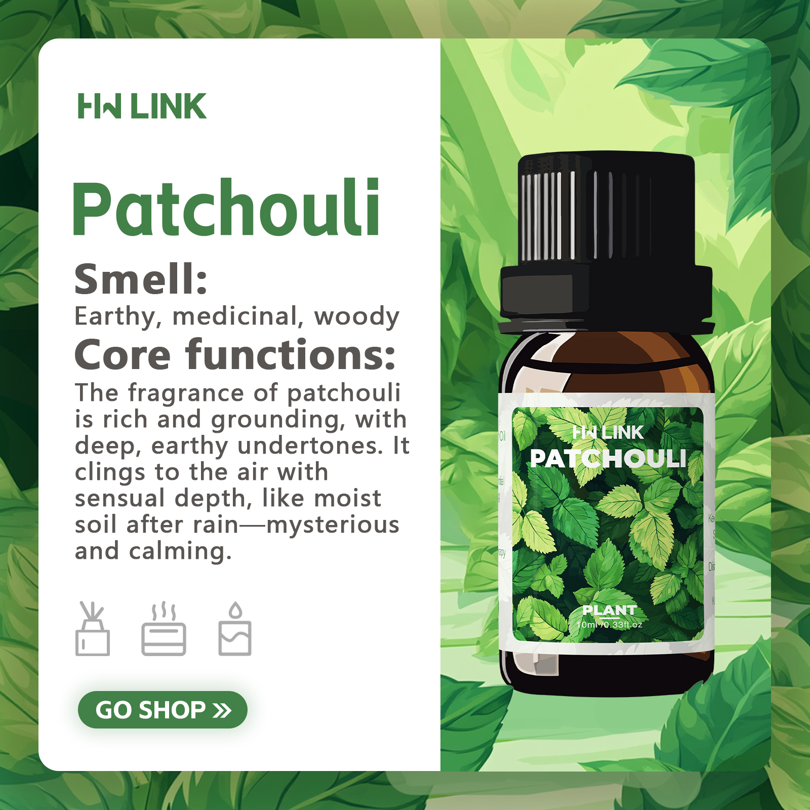 10ml Patchouli Essential Oils  - Home Fragrance Gift reseña y precio