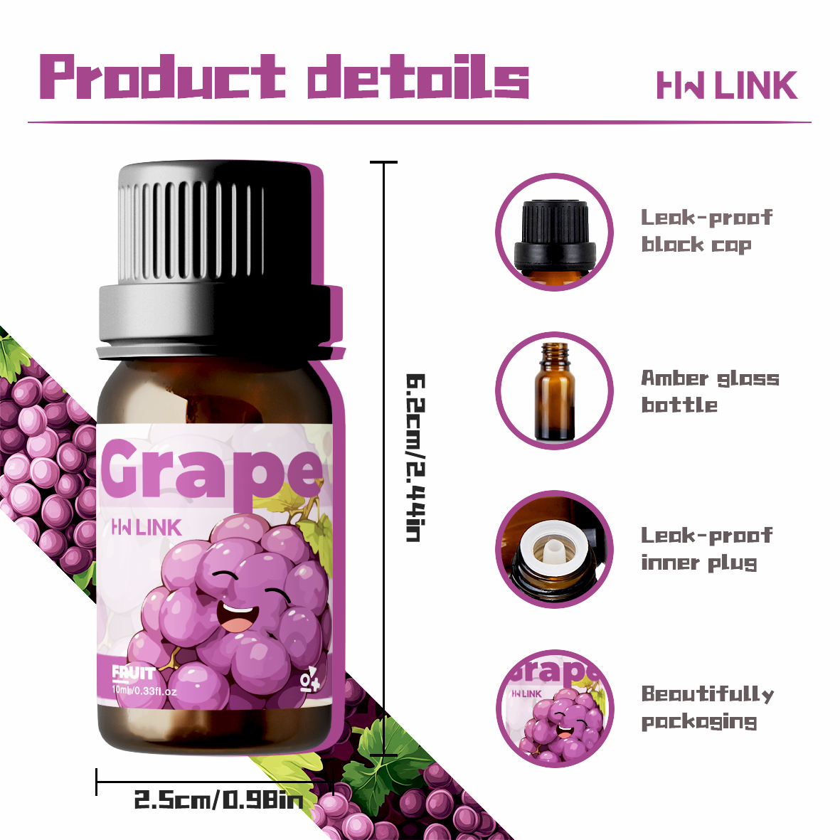 Grape Essential Oil 10ml Perfu - Home Fragrance Gift reseña y precio
