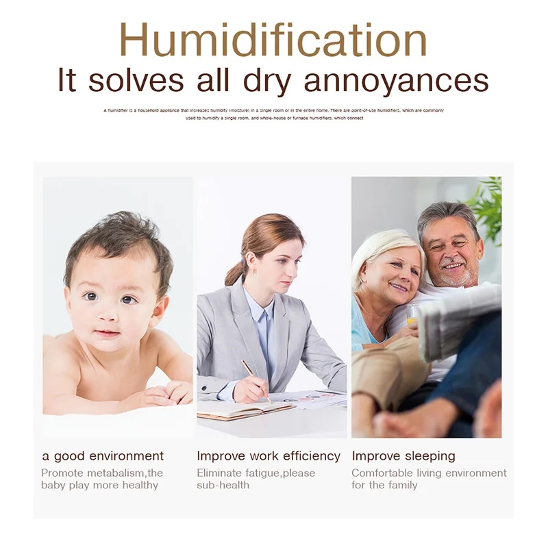 Home Wood Grain Air Humidifier - Home Fragrance Mist reseña y precio