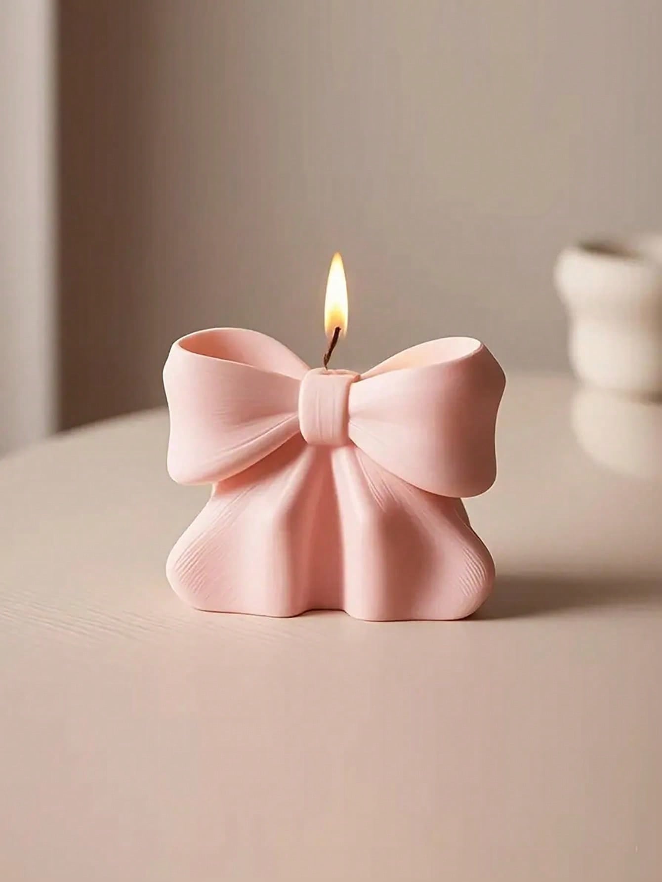 1pc Bow scented Candle, 3D Bow - Home Fragrance Wax Melts reseña y precio