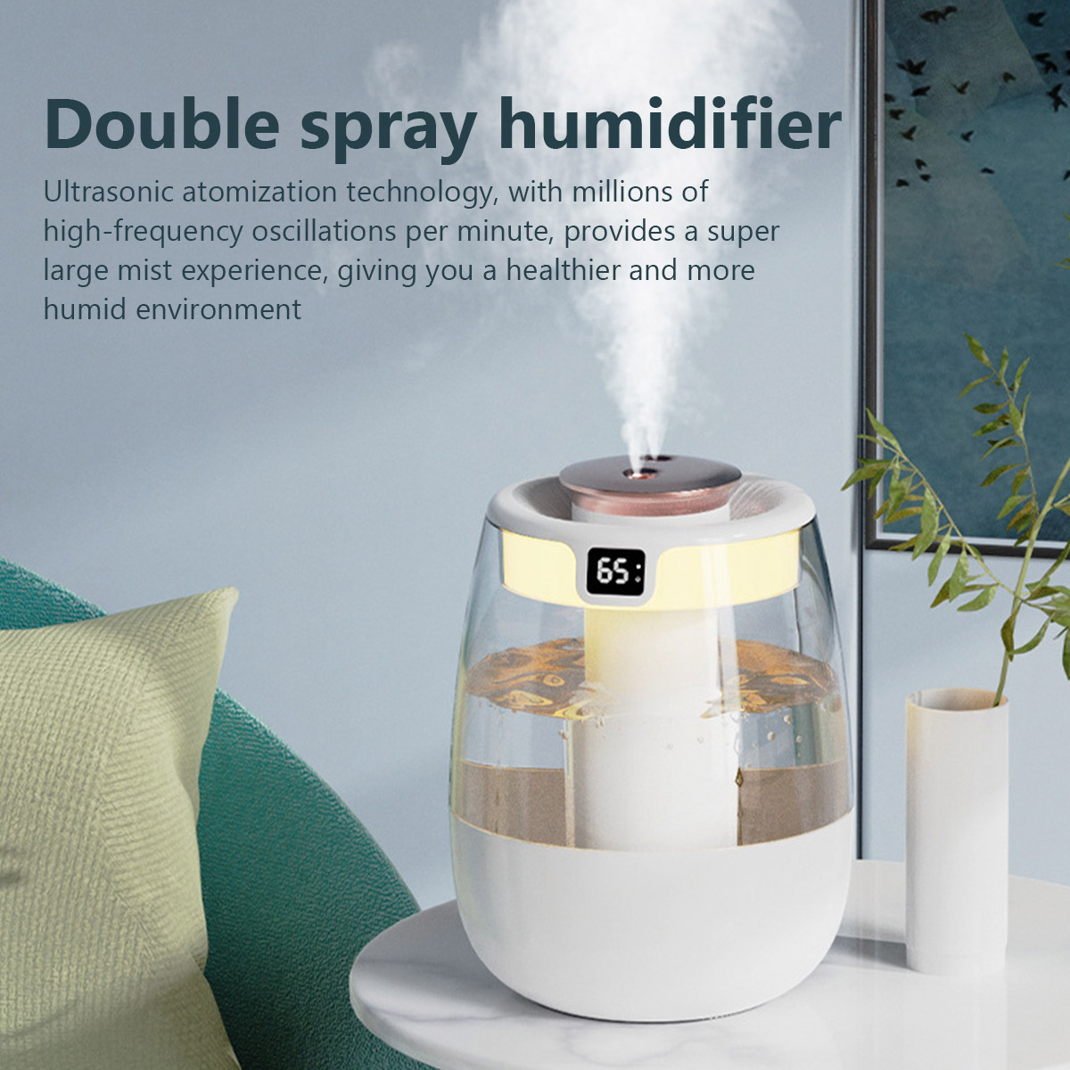 1.3L Air Humidifier Double Spr - Home Fragrance Mist reseña y precio
