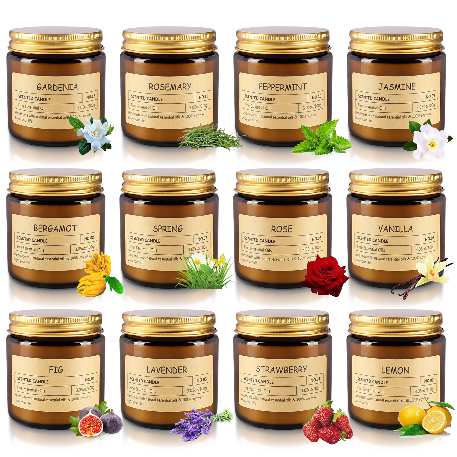12 sachet scented candles with - Home Fragrance Gift reseña y precio